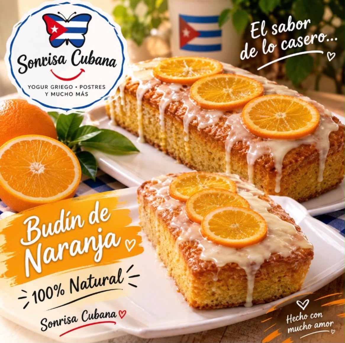 Budín de naranja de Sonrisa Cubana